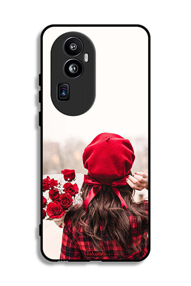 غطاء حماية لهاتف Oppo Reno10 Pro Plus يحمل زهورًا