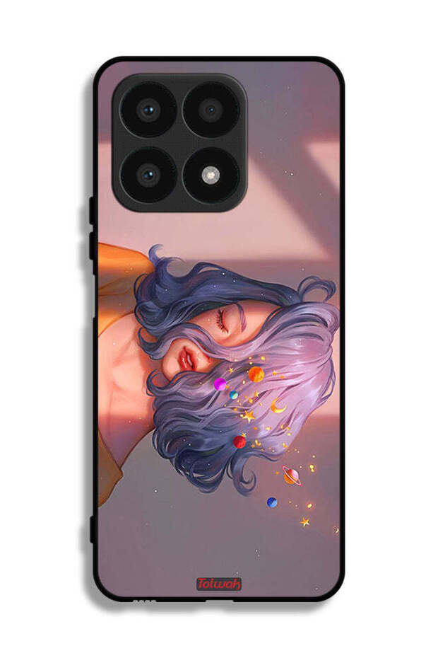 Honor X8a Protective Case Cover Girl And Space Art