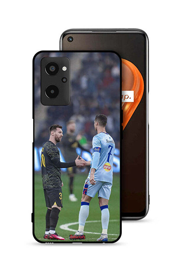 غطاء حماية لهاتف Realme 9i 4G ميسي ورونالدو