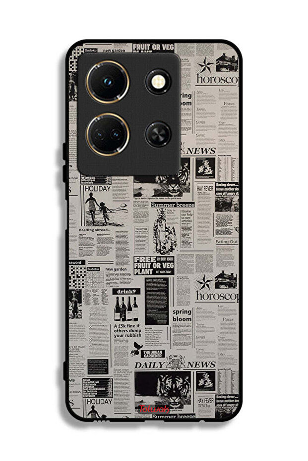 غطاء حماية لهاتف Infinix Note 30 بطبعة صحيفة تسجيلية - 1
