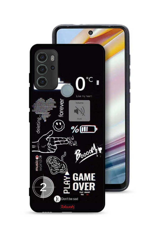 Motorola Moto G60S Protective Case Cover Game Over Pew Pew