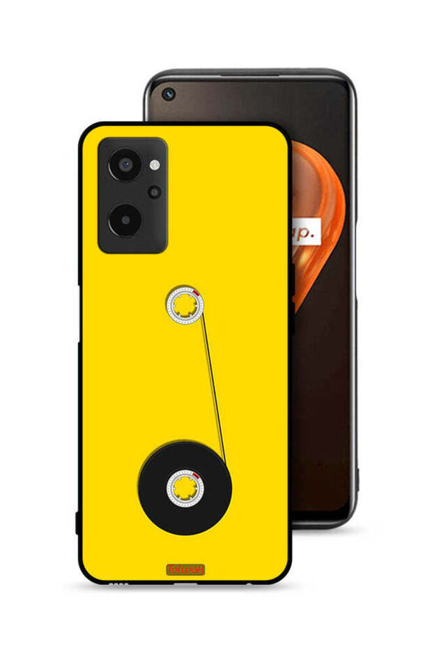 غطاء حماية لهاتف Realme 9i 4G برسومات عجلة الكاسيت