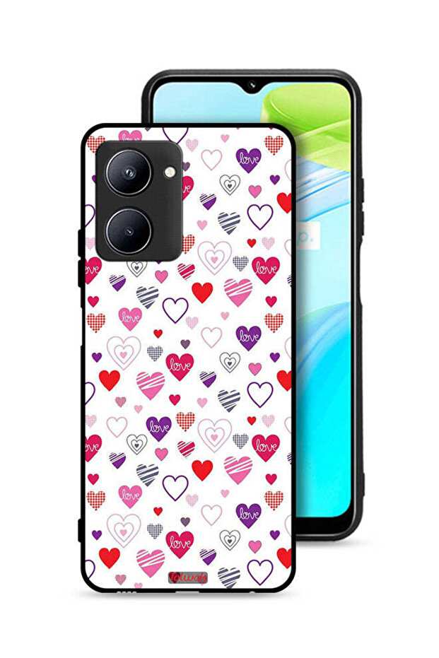 Realme C33 Protective Case Cover Hearts Doodle