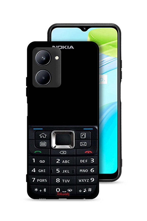 Realme C33 Protective Case Cover Old Phone Pattern