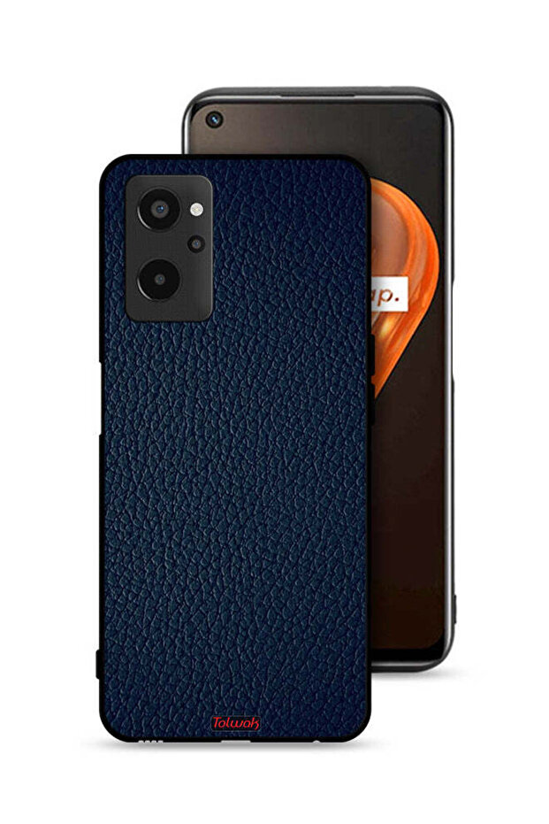 غطاء حماية جلدي بنقشة جلدي لهاتف Realme 9i 4G