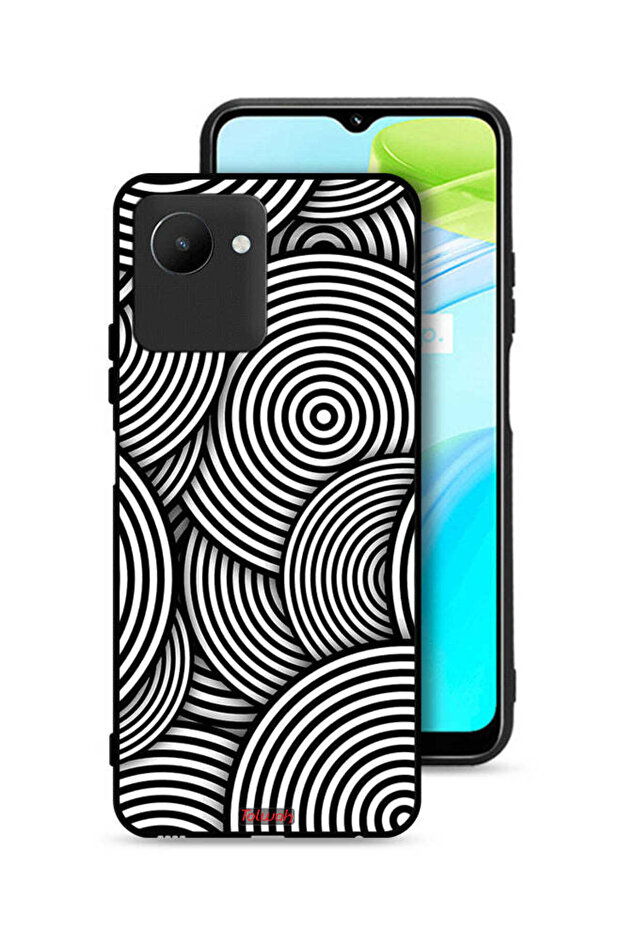 غطاء حماية لهاتف Realme C30s بنمط دوائر وهمية