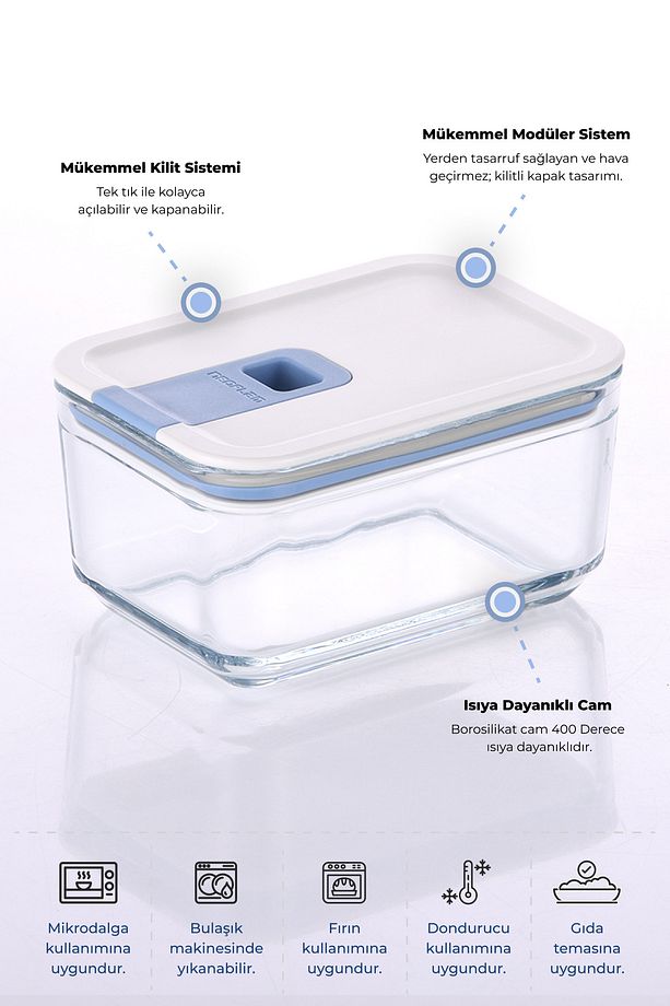 Perfect Seal Cam Saklama Kabı 350 ml - 1