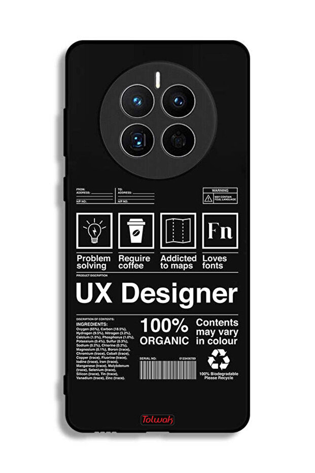 Huawei Mate 50E Protective Case Cover Ux Designer Sticker