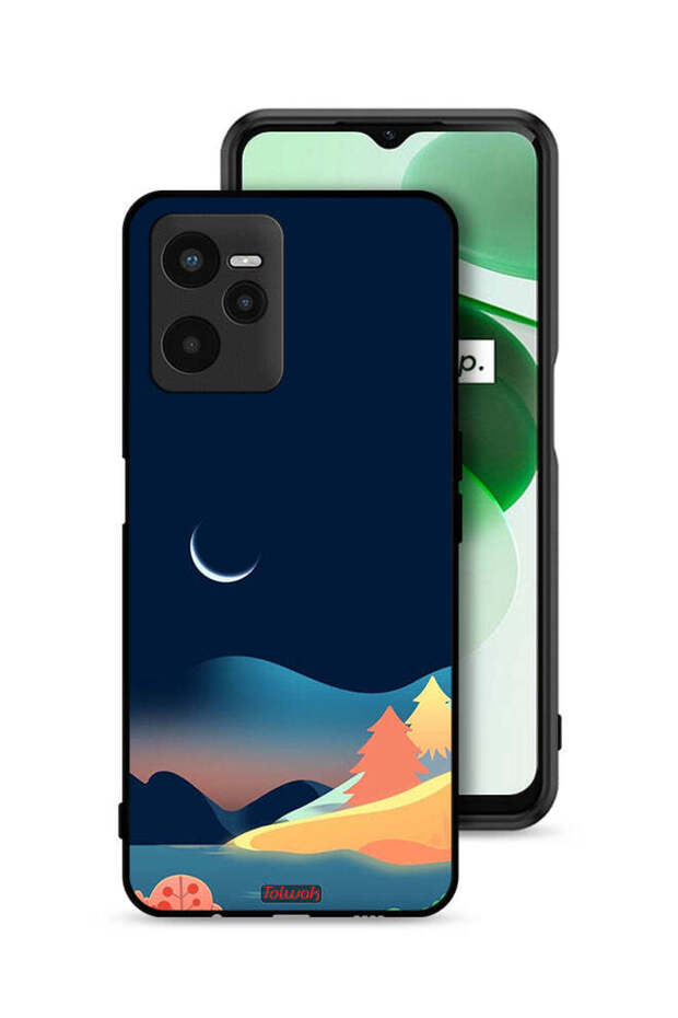 Realme C35 Protective Case Cover Moon Abstract Drawing Art