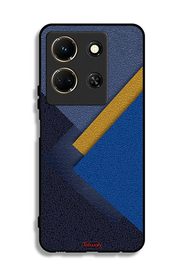 غطاء حماية جلدي بتصميم مثلثات لهاتف Infinix Note 30