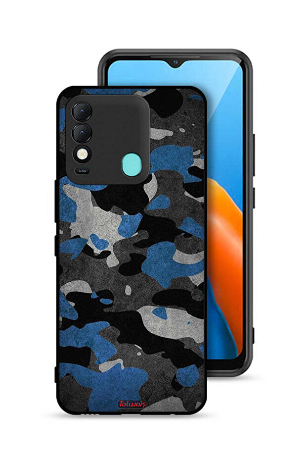 غطاء حماية لهاتف Tecno Spark 8 بنمط مموه