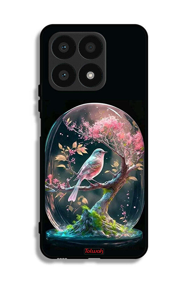 غطاء حماية لهاتف Honor X8a - طائر في جرة