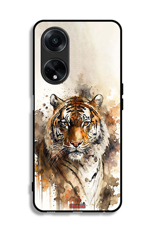 غطاء حماية Oppo A98 5G بتصميم فن تجريدي من جلد الفهد