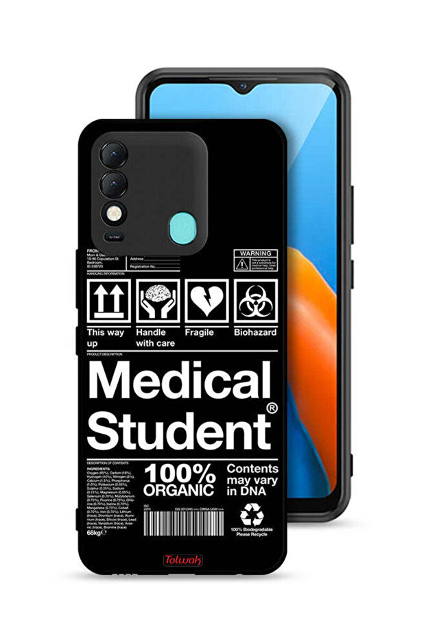 غطاء حماية لهاتف Tecno Spark 8، ملصق لطلاب الطب
