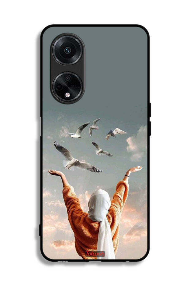 غطاء حماية لهاتف Oppo A98 5G بتصميم طيور تحلق