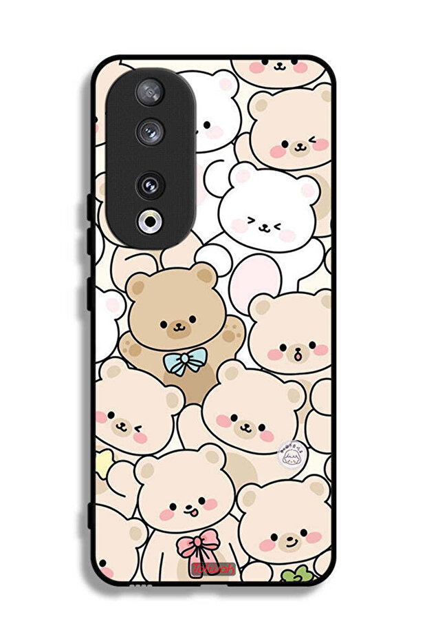 غطاء حماية لهاتف Honor 90 بنقشة الدببة - 1