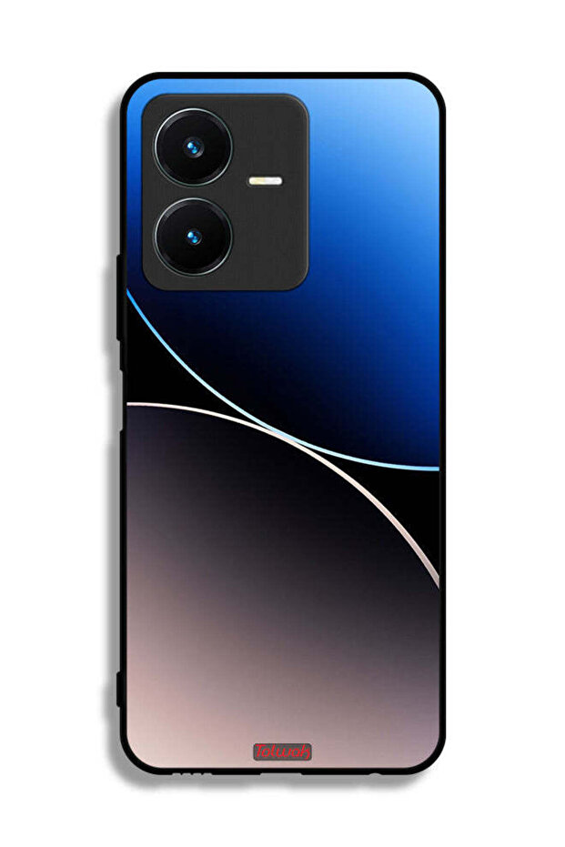 غطاء حماية لهاتف Vivo Y22 بنمط خطوط منحنية