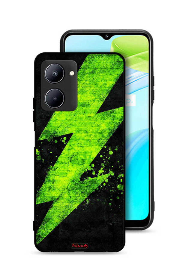 غطاء حماية لهاتف Realme C33 بنمط كهربائي - 1