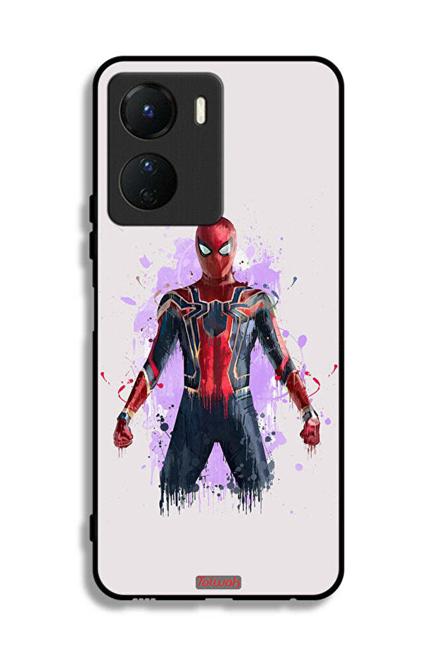 غطاء حماية لهاتف Vivo Y16 بتصميم العنكبوت الحديدي