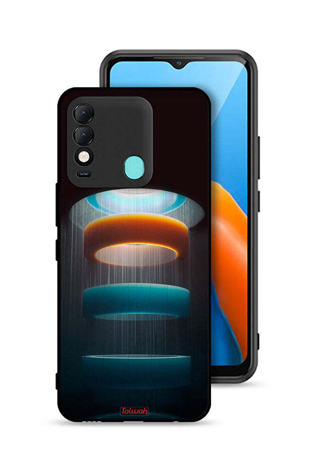 غطاء حماية لهاتف Tecno Spark 8 بنمط حلقات فنية