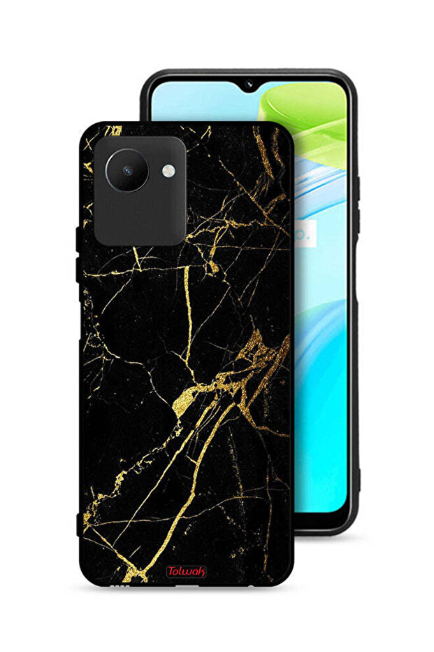 غطاء حماية لهاتف Realme C30s - رخامي متصدع