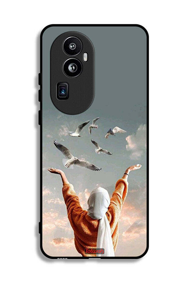 غطاء حماية لهاتف Oppo Reno10 Pro Plus بتصميم طيور تحلق