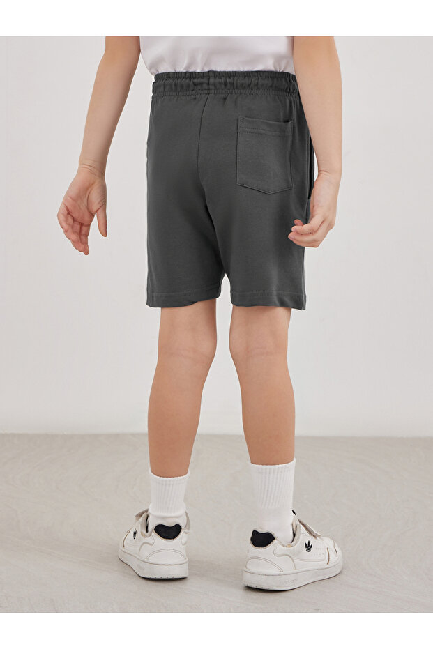 Solid Shorts with Drawsting - 4