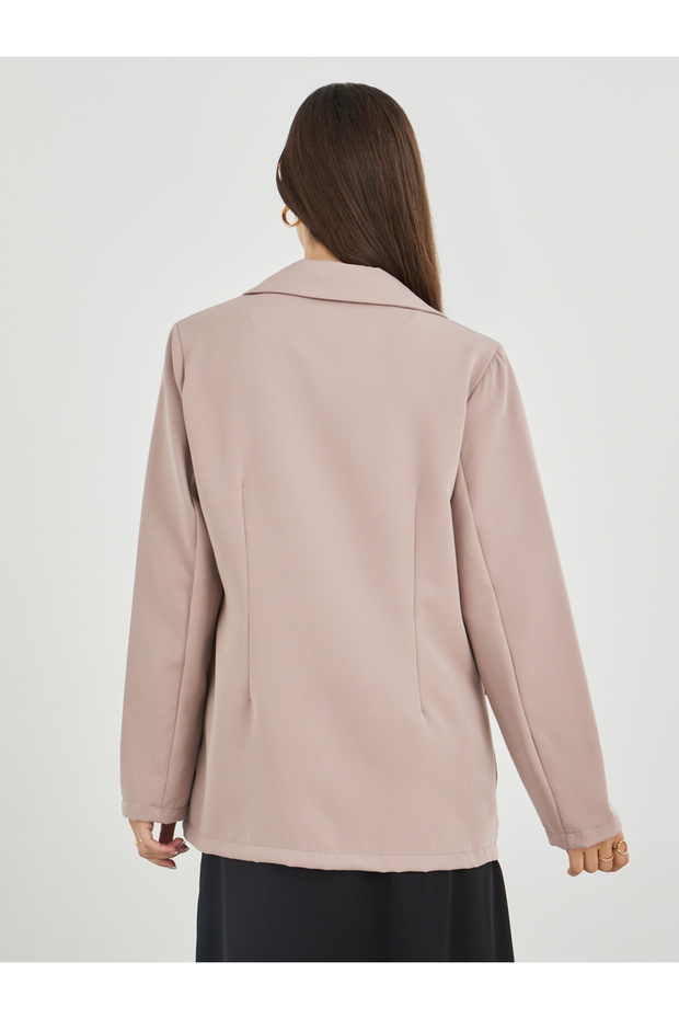 بليزر سادة بأزرار وملصق - 5