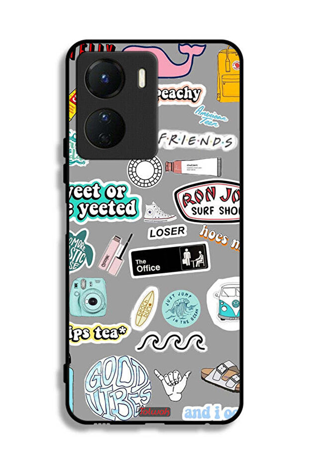 Vivo Y16 Protective Case Cover Good Vibes Stickers