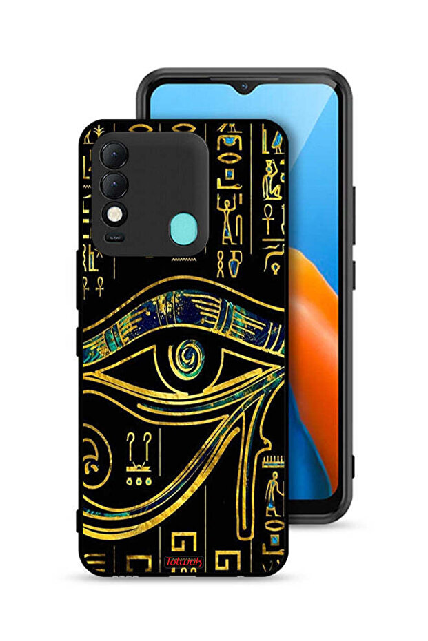 غطاء حماية لهاتف Tecno Spark 8 بتصميم عين