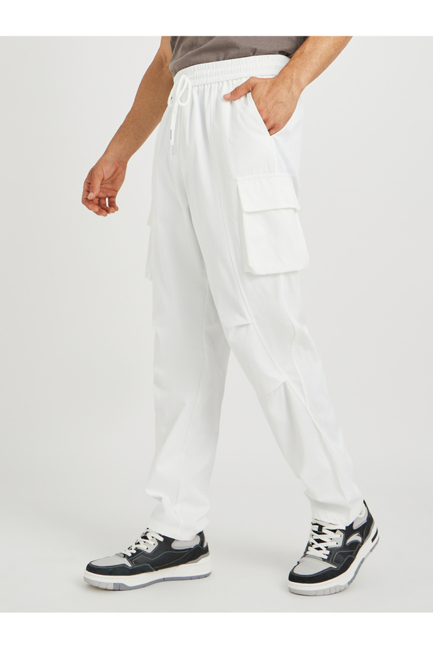 Oversized Open Hem Cargo Joggers with Panel Detail