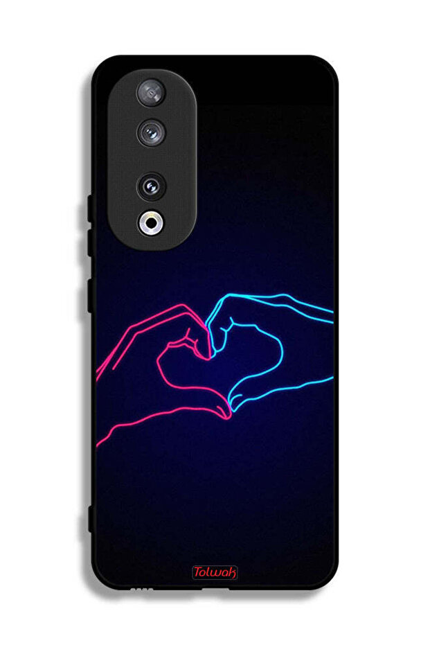 غطاء حماية لهاتف Honor 90 بتصميم يد تلامس القلب