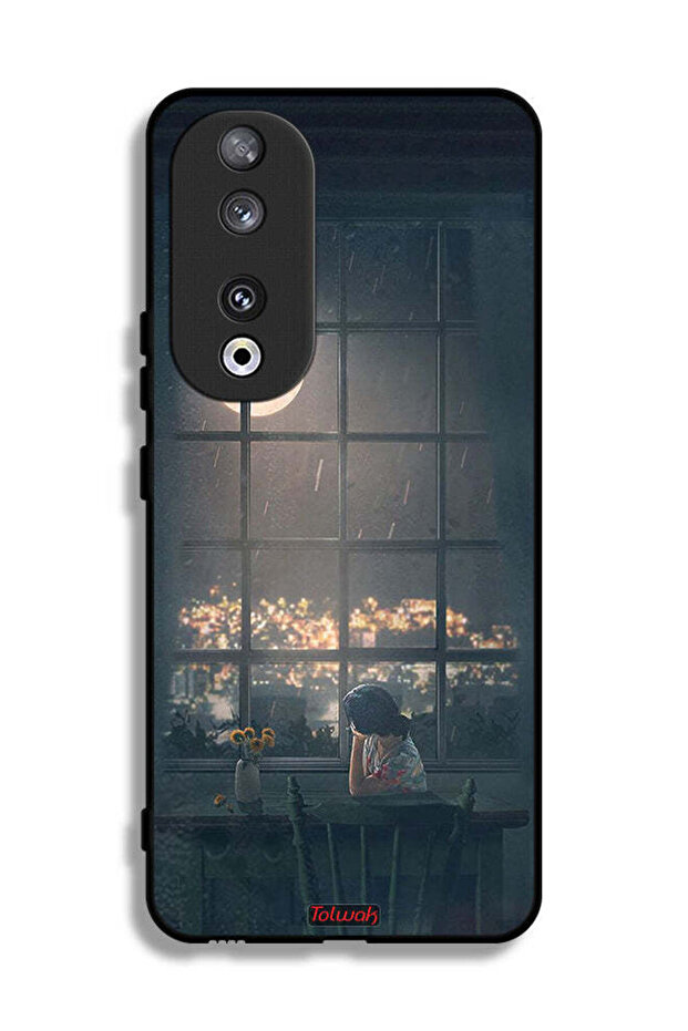 غطاء حماية لهاتف Honor 90 مع صورة القمر