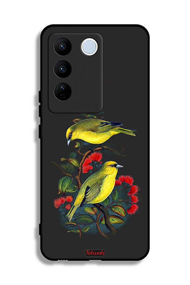 غطاء حماية لهاتف Vivo S16e بتصميم طيور