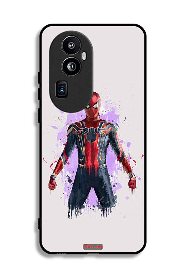 غطاء حماية لهاتف Oppo Reno10 Pro Plus بتصميم العنكبوت الحديدي