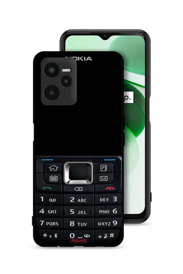غطاء حماية لهاتف Realme C35 بنمط هاتف قديم