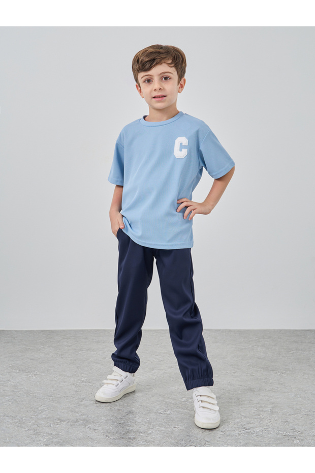 بنطال رياضي سادة متوسط ​​الارتفاع مع رباط - 2