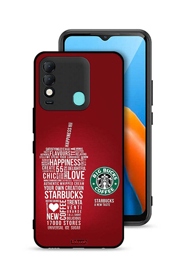 Tecno Spark 8 Protective Case Cover Coffee Sticker