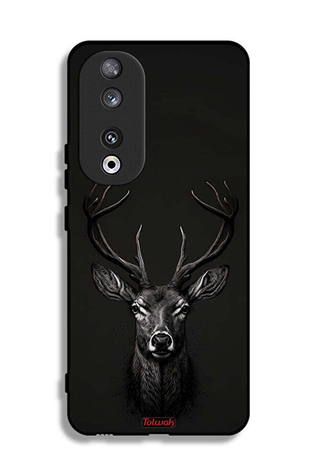 غطاء حماية لهاتف Honor 90 بتصميم غزال رقمي