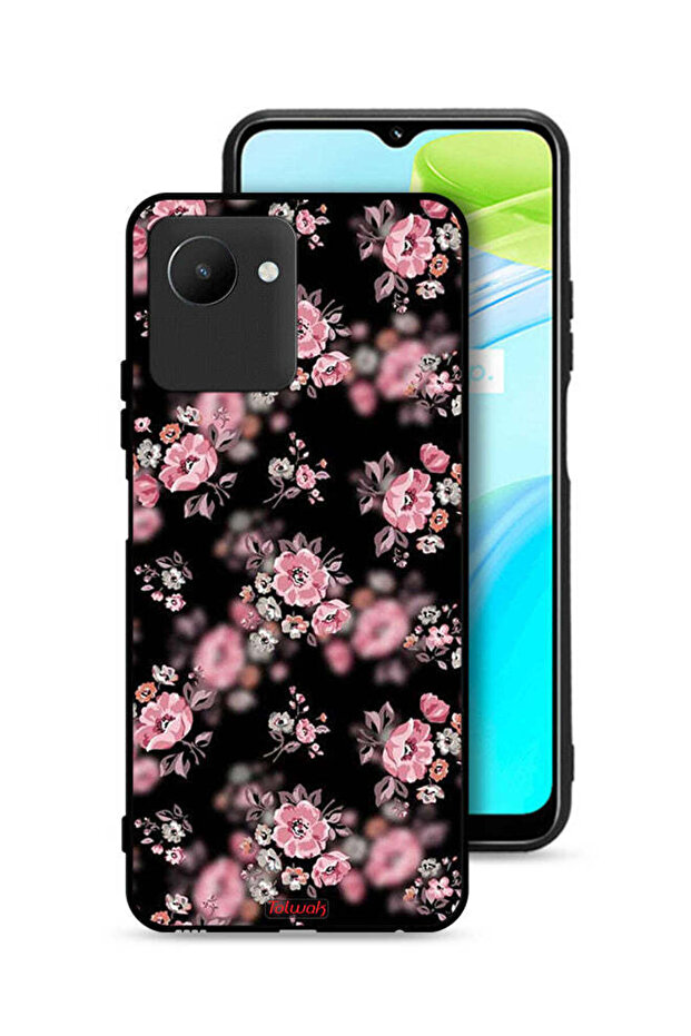 غطاء حماية لهاتف Realme C30s بنقشة زهور بورتريه