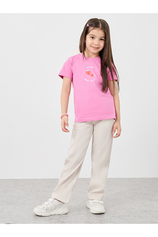 بنطلون تويل سادة مع رباط - 2