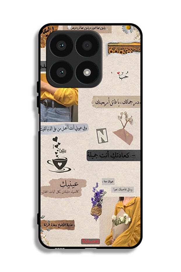 غطاء حماية لهاتف Honor X8a بعبارات حب عربية