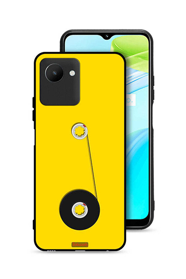 غطاء حماية لهاتف Realme C30s - تصميم عجلة الكاسيت