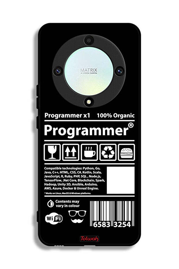Honor X9a Protective Case Cover Programmer Sticker