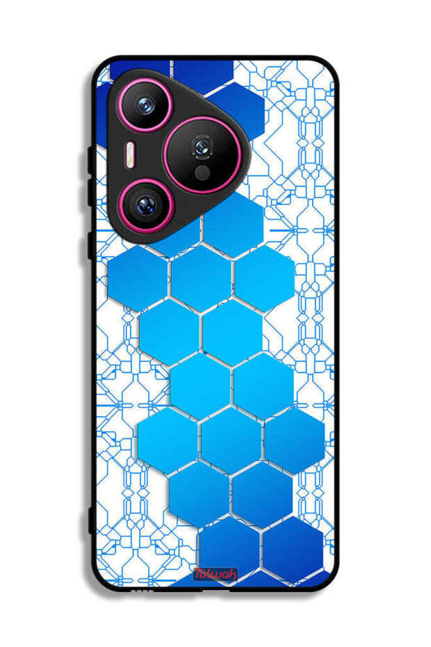 Huawei Pura 70 Protective Case Cover Honeycomb Hexagon Icon Networks