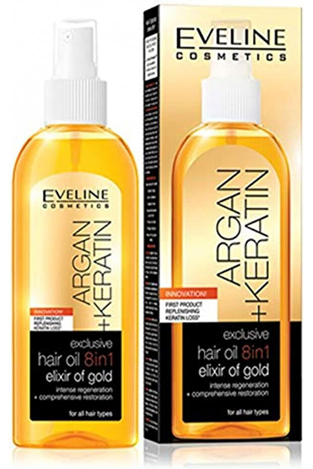 Argan & Keratin Exclusive Hair Oil 8 In 1 Elixir Of Gold