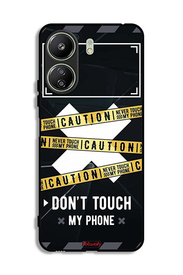 Xiaomi Redmi 13C Protective Case Cover Caution Never Touch My Phone