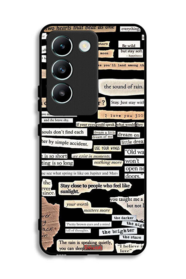 Vivo V30 Lite 4G Protective Case Cover Quotes Stickers