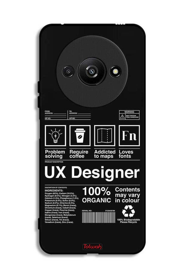 Xiaomi Redmi A3 4G Protective Case Cover Ux Designer Sticker