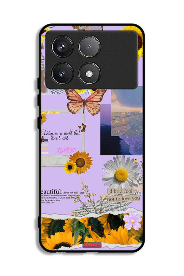 Xiaomi Redmi K70 Pro Protective Case Cover Beautiful Sunflower Stickers
